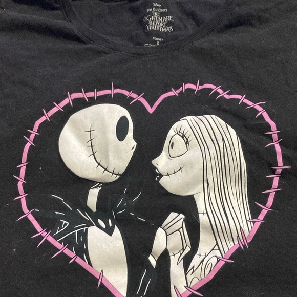 Disney Nightmare Before Christmas Jack and Sally Tee - Picture 3 of 5